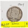 Image 1 : 1964 SILVER KENNEDY HALF DOLLAR COIN