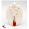 Image 1 : 925 SILVER AND PINK STONE FILIGREE PENDANT