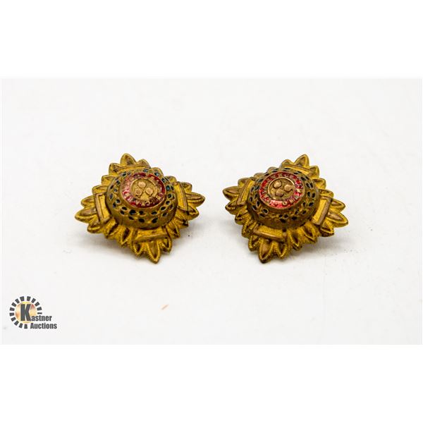 PAIR ANTIQUE MILITARY BUTTONS