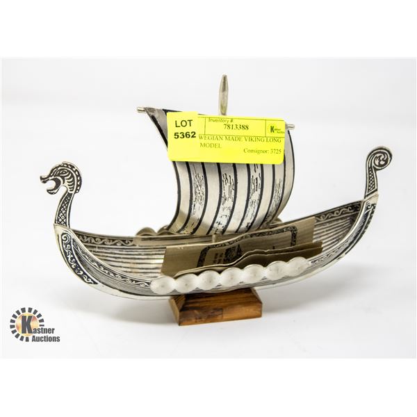 NORWEGIAN MADE VIKING LONG SHIP MODEL