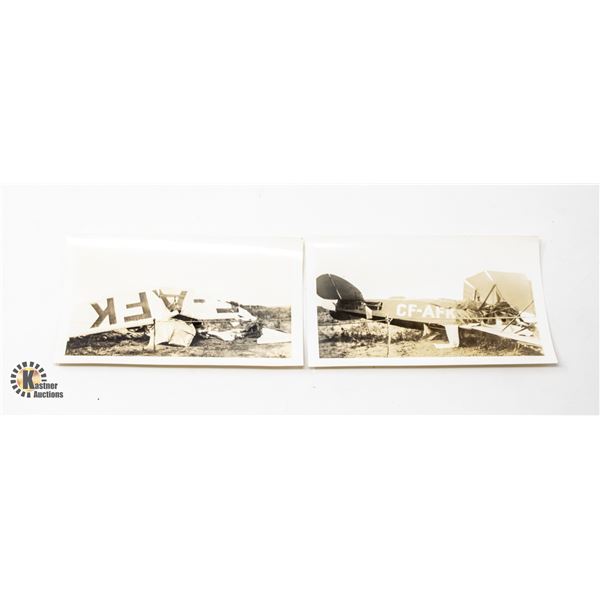 1931 PHOTOS OF BI PLANE CRASH ORIGINALS