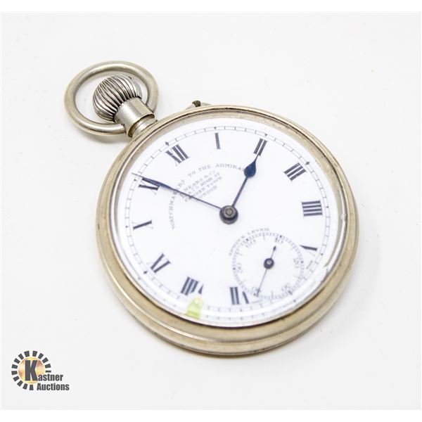 1800S LONDON ADMIRALTY POCKET WATCH AS IS