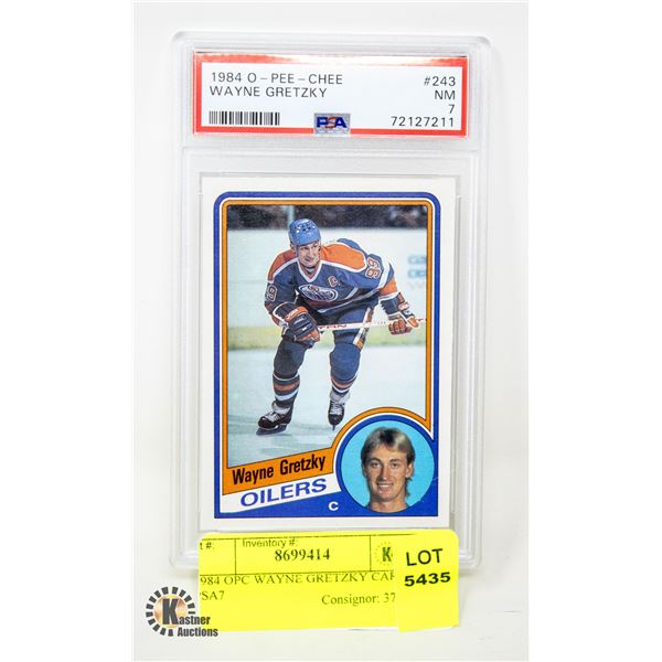 1984 OPC WAYNE GRETZKY CARD PSA 7