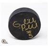 GAME USED AUTOGRAPHED PUCKED GOLD MEDAL WIN