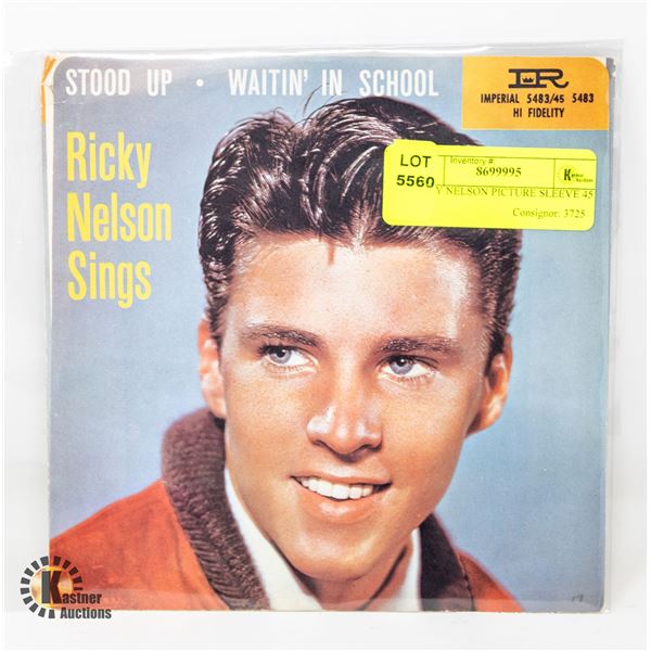 RICKY NELSON PICTURE SLEEVE 45