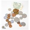 LOT OF ASSORTED VINTAGE COINS AND TOKEN
