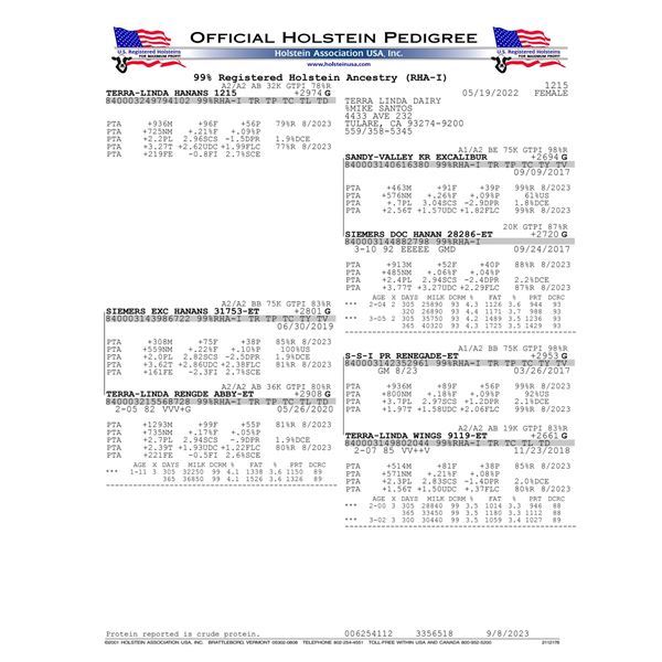 TERRA-LINDA HANANS 1215-ET - IVF Session