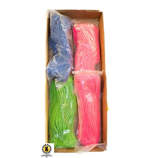 4 NEW PKG OF COLORED PARACORD -500FT