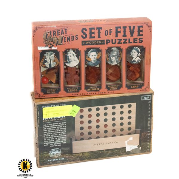 2 BRAND NEW WOOD PUZZLES