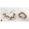 Image 1 : MATCHING FAUX PEARL NECKLACE & EARRINGS