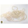 Image 1 : 2 LONG FAUX PEARL NECKLACES