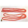 Image 1 : 2 VINTAGE RED BEADED NECKLACES