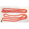 Image 1 : 2 VINTAGE RED BEADED NECKLACES