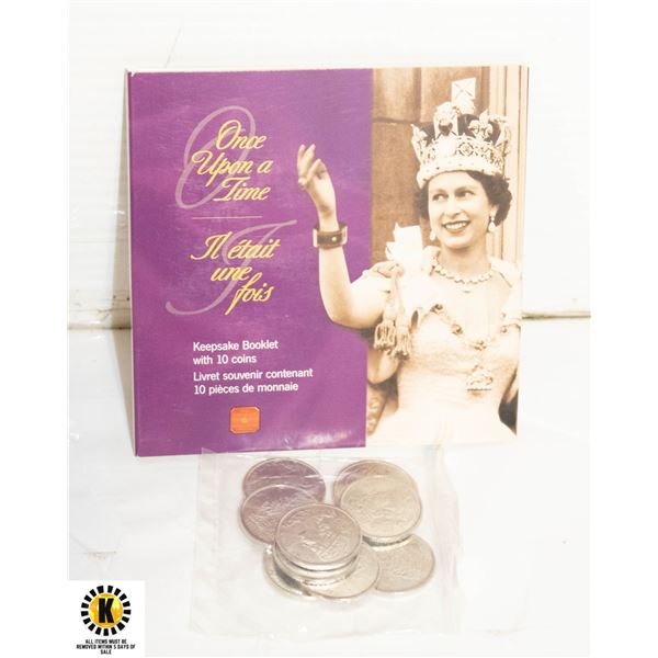 QUEEN'S JUBILEE 10X 50 CENT COINS ROYAL CANADIAN M