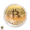 Image 1 : NEW GOLD PLATED BITCOIN IN CLEAR CASE