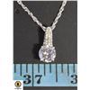 Image 1 : 52- 4.0 CT CZ WITH CLEAR ACCENTS ON PENDANT