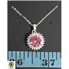 Image 1 : 61- 10 MM ROUND PINK CZ SURROUNDED BY CLEAR