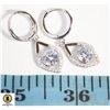 Image 1 : 81- MARQUISE SHAPED EARRINGS WITH 1.0 CT CZ