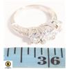 Image 1 : 51- 3 STONE RING WITH 2.0 CT CENTER WITH 1.0 CT