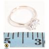 Image 1 : 68- 1.0 CT CZ CENTER RING SIZE 6.5