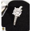 Image 1 : 50- 2.0 CT CZ WITH CLEAR STONES SET IN SHANK OF