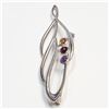 Image 1 : S358-107 SILVER AMETHYST GARNET PENDANT