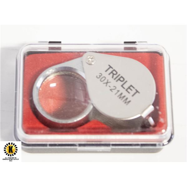 44- JEWELLERS TRIPLET LOUPE 30 X MAGNIFICATION