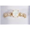 Image 1 : NEW WHITE FIRE OPAL RING GOLD PLATED