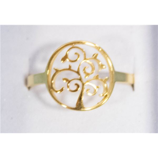 NEW TREE OF LIFE RING IN GIFT BOX GOLD PLATED