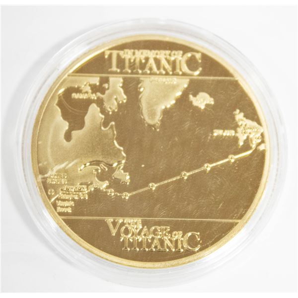 NEW GOLD PLATED RMS TITANIC COLLECTOR COIN IN