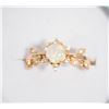 Image 1 : NEW GOLD PLATED WHITE FIRE OPAL RING