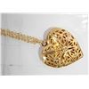 Image 1 : NEW GOLD PLATED HEART LOCKET PENDANT