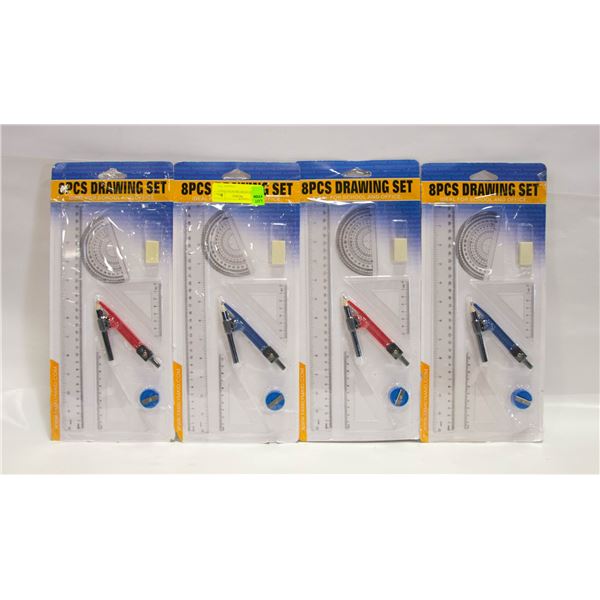 4 PACKS OF 8PC DRAWING TOOLS