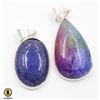 Image 1 : #88-NATURAL RAINBOW SOLAR QUARTZ & LAPIS LAZULI