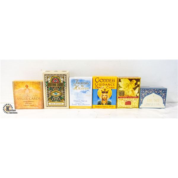 FLAT OF NEW TAROT/HEALING CARD DECKS