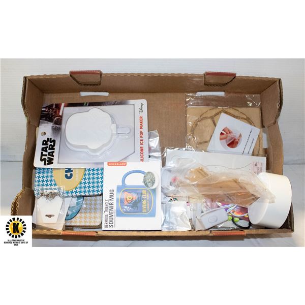 FLAT OF NEW JEWELRY, DECOR, CRAFTS & MORE