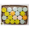 BOX OF 18 AROMA SCENTED CANDLES, VARIOUS SCENTS