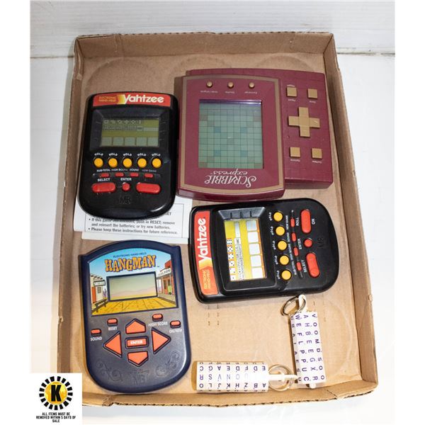 BOX OF HAND HELD ELECTRONIC GAMES