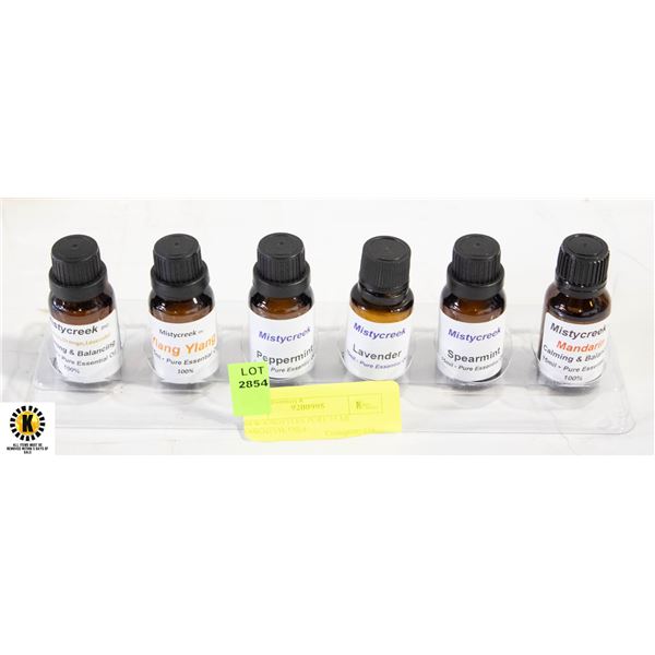 NEW 6 BOTTLES PURE 15 ML ESSENTIAL OILS