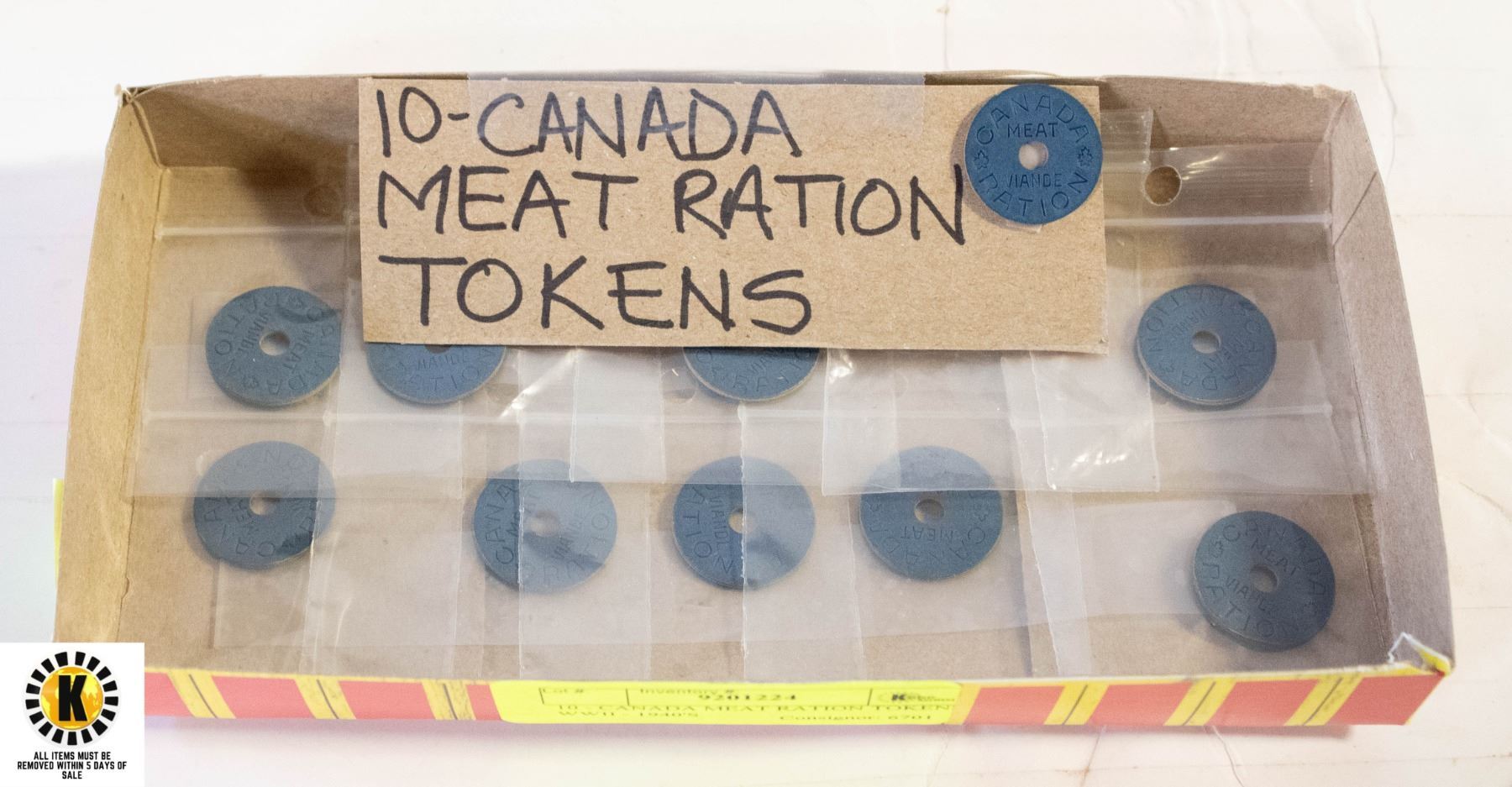 10 - CANADA MEAT RATION TOKENS WWII - 1940'S