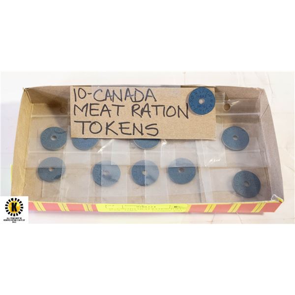 Meat Ration Token 10 - CANADA MEAT RATION TOKENS WWII - 1940'S