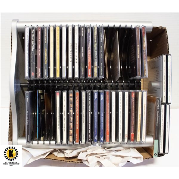 CD RACK W/ 40 CD'S ASSORTED - Kastner Auctions