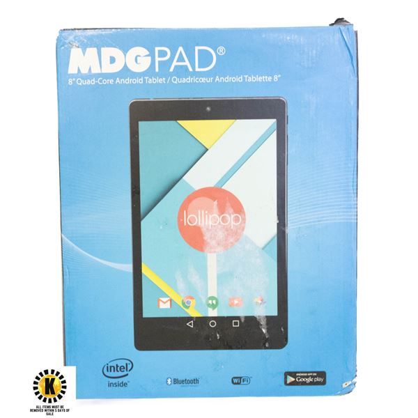 MDG PAD 8  QUAD CORE ANDROID TABLET