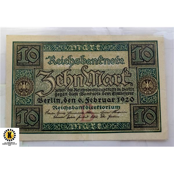 103 YEAR OLD GERMAN BANK NOTE