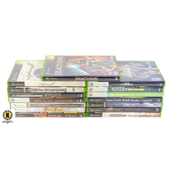 BOX WITH 15 XBOX GAMES