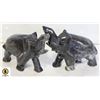 Image 1 : VINTAGE PAIR OF ONYX ELEPHANTS