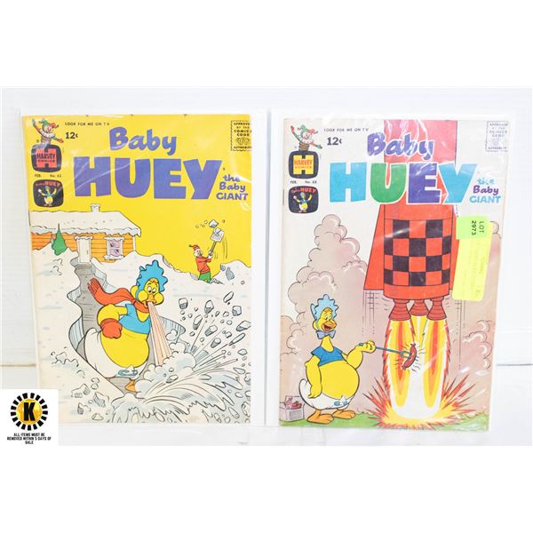 LOT OF 2 BABY HUEY 12 CENT COMICS. #62 & 68