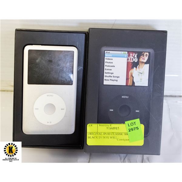 ORIGINAL IPOD CLASSIC 80GB BLACK IN BOX WILL