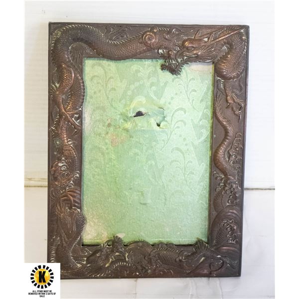 ANTIQUE COPPER DRAGON FRAME 5X7