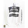 CROOKS AND CASTLES WHITE LARGE LADIESHOODIE